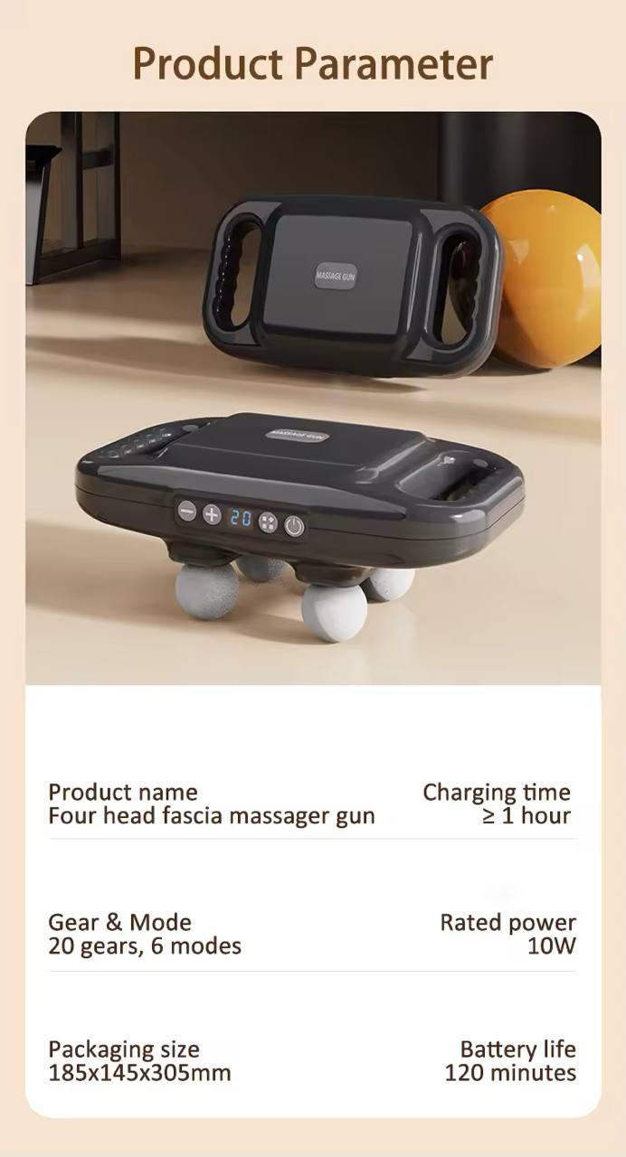 Fascia Gun Four-head Muscle Relaxation Massager