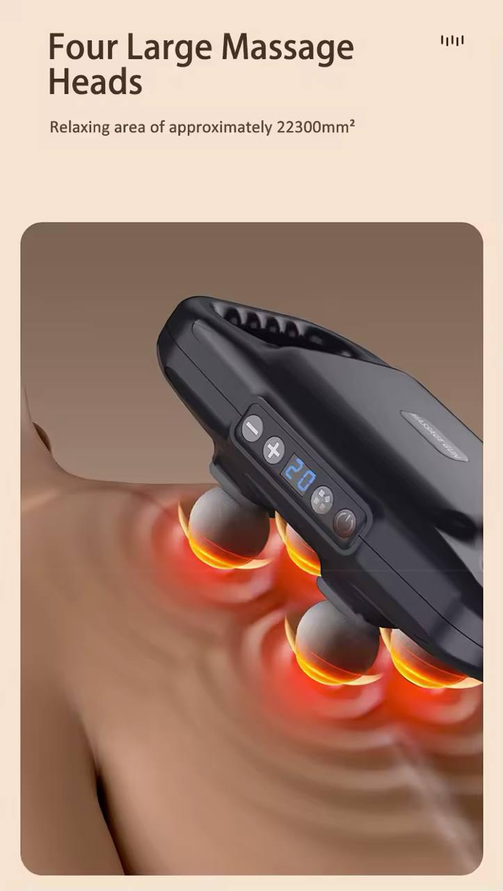 Fascia Gun Four-head Muscle Relaxation Massager