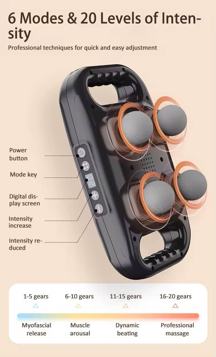 Fascia Gun Four-head Muscle Relaxation Massager